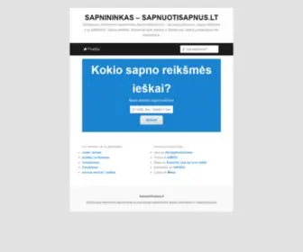 Sapnuotisapnus.lt(Sapnų reikšmės) Screenshot