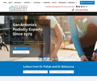 Sapodiatry.com(San Antonio Podiatry Associates) Screenshot