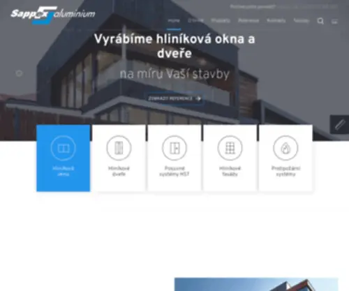 Sappex-Aluminium.cz(Dodavatel kvalitnich stavebnich otvoru vcetne montaze a plne zaruky) Screenshot