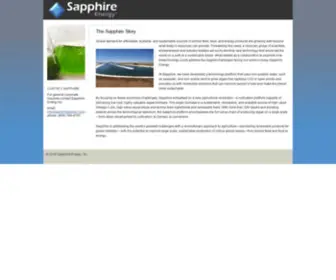 Sapphireenergy.com(Sapphire Energy) Screenshot