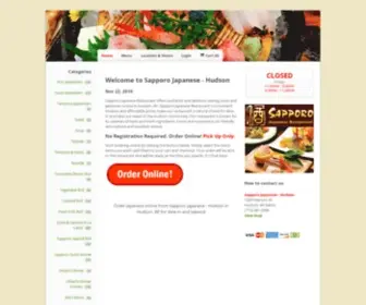 Sapporohudson.com(Sapporo Japanese Restaurant) Screenshot