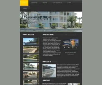 Sappseawalls.com(Dann Sapp & Son Seawall Builds New and Repairs Seawalls in Pinellas) Screenshot