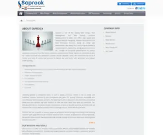 Saprock.com(Company info) Screenshot