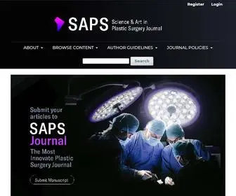 Sapsjournal.com(Science & Art Plastic Surgery Journal) Screenshot