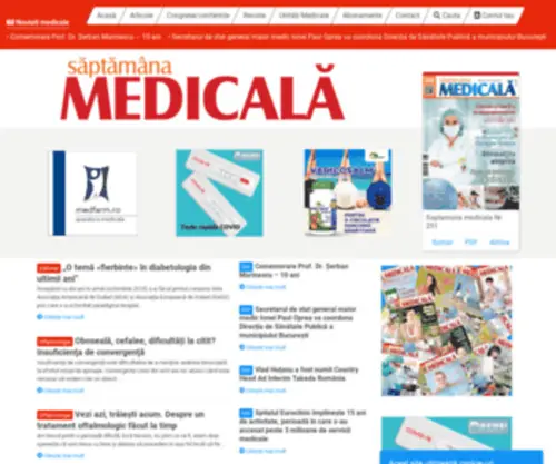 Saptamanamedicala.ro(Saptamana Medicala) Screenshot
