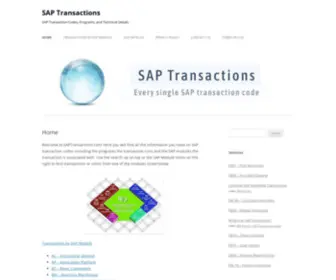 Saptransactions.com(SAP Transactions) Screenshot