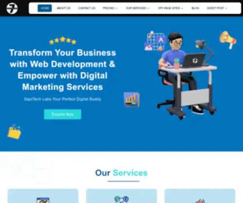 Sapttechlabs.com(Best Digital Marketing Company & Web Development Company) Screenshot