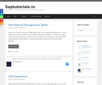 Saptutorials.in(SAP Online Tutorial) Screenshot