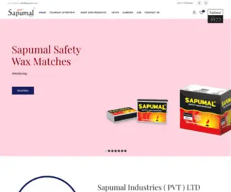 Sapumal.com(Manufacturers,Exporters & Distributors of High Quality Incense Sticks & Incense Powder (Sambrani)) Screenshot