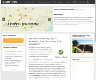 SapVia.co.za(South African Photovoltaic Industry Association) Screenshot