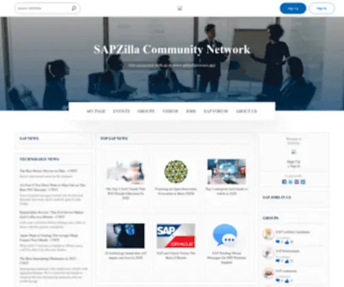 Sapzilla.com(SAPZilla is a social forum) Screenshot