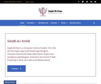 Saqibalikhan.com(Saqib ALI KHAn) Screenshot