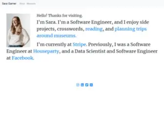 Saragarner.com(Sara Garner) Screenshot