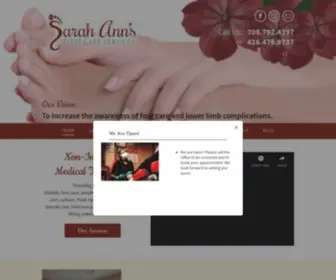 Sarahannsfootcare.com(Sarah Ann's Foot Care Services) Screenshot