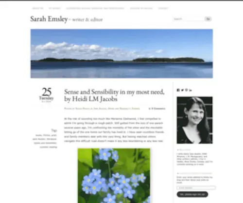 Sarahemsley.com(Sarah Emsley) Screenshot