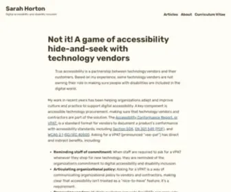 Sarahhortondesign.com(Digital accessibility and disability inclusion) Screenshot