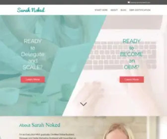 Sarahnoked.com(Online Business Management for Creative Entrepreneurs) Screenshot