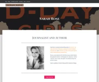 Sarahrose.com(Journalist and Author) Screenshot