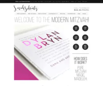 Sarahschwartz.com(Bar Mitzvah Invitations & Bat Mitzvah Invitations by Sarah Schwartz Co) Screenshot
