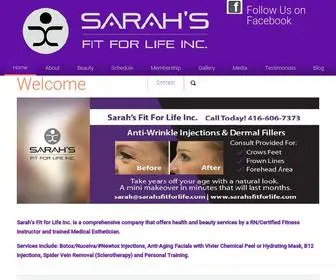 Sarahsfitforlife.com(Sarah's Fit for Life Inc) Screenshot