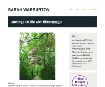 Sarahwarburton.com(Musings on life with fibromyalgia) Screenshot