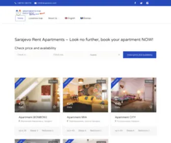 Sarajevorent.com(Apartments for rent in Sarajevo) Screenshot