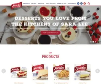 Saraleedesserts.com(Sara Lee Desserts) Screenshot