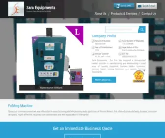 Saranapkinincinerator.com(Sara Equipments) Screenshot