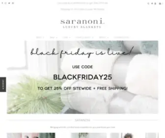 Saranoni.com(Saranoni Luxury Blankets) Screenshot