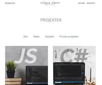 Saraskov.dk(Sara Skov) Screenshot