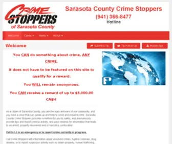 Sarasotacrimestoppers.com(Sarasota County Crime Stoppers) Screenshot