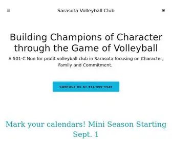 Sarasotavolleyballclub.com(Sarasota Volleyball Club) Screenshot