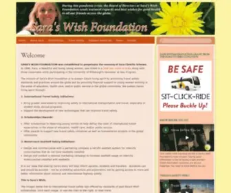 Saraswish.org(Sara's Wish Foundation) Screenshot