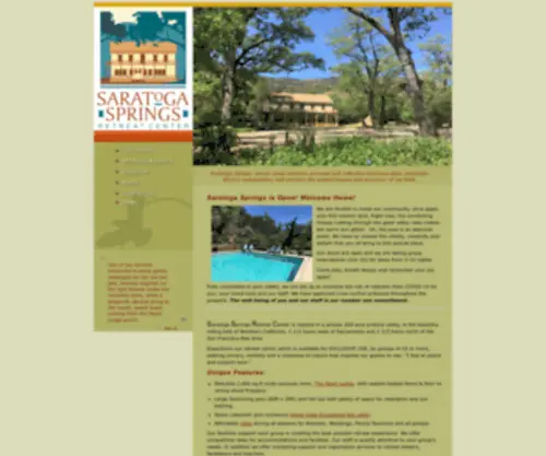 Saratogasprings.com(Northern California Retreat Center) Screenshot