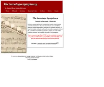 Saratogasymphony.com(Saratoga Symphony) Screenshot