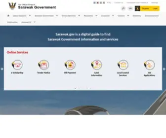 Sarawak.gov.my(Sarawak Government Official Portal) Screenshot