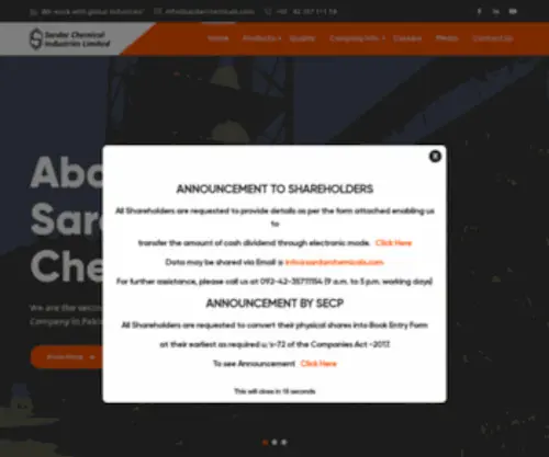 Sardarchemicals.com(Sardar Chemicals) Screenshot