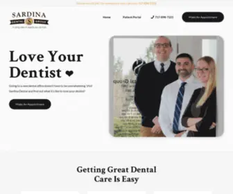 Sardinadental.com(Love Your Dentist with Sardina Dental Group) Screenshot