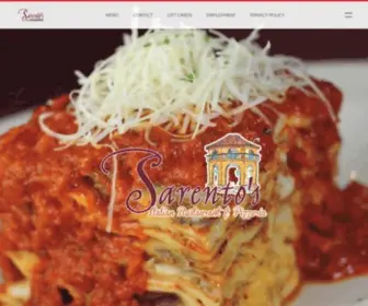 Sarentosrestaurant.com(Sarento's Italian Restaurant) Screenshot