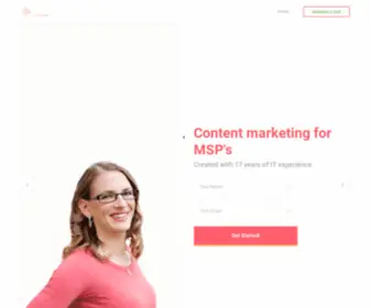 Saretch.com(Content Marketing for MSPs) Screenshot