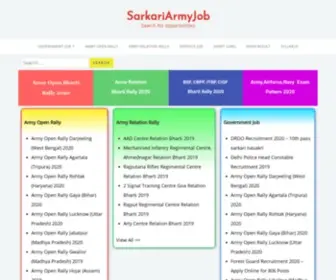 Sarkariarmyjob.com(Sarkari Army Job) Screenshot