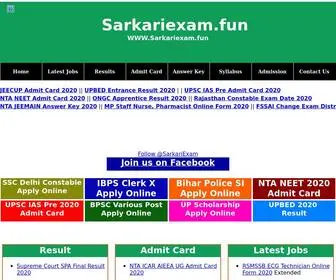 Sarkariexam.fun(Result 2020) Screenshot