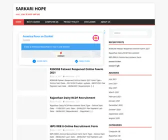 Sarkarihope.com(SARKARI HOPE) Screenshot