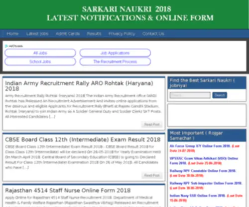 Sarkarinaukri2014.org(Sarkarinaukri 2014) Screenshot