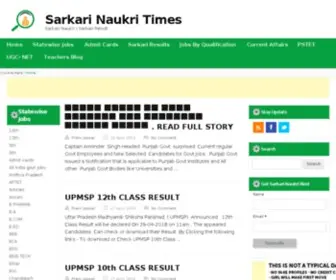 Sarkarinaukritimes.in(Sarkari Naukri Times) Screenshot