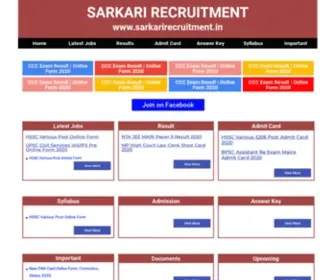 Sarkarirecruitment.in(Sarkari Naukri 2015) Screenshot