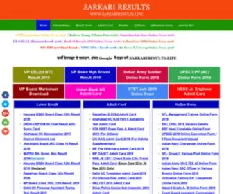 Sarkariresults.life(This site) Screenshot