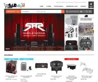 Sarlight.com(Professional audio & lighting equipment) Screenshot