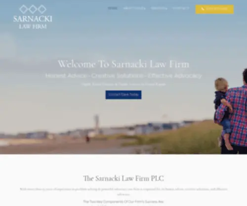 Sarnackilaw.com(Sarnacki Law Firm) Screenshot