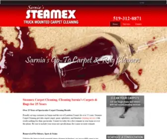 Sarniasteamex.ca(Steamex Carpet Cleaning) Screenshot